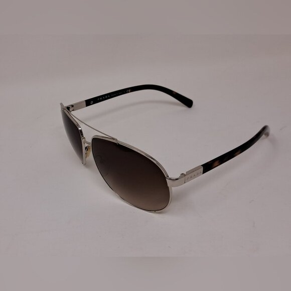 Prada Sunglasses Aviator Silver Brown Tinted Metal SPR670 1BC-6S1 63-13-135 - Picture 10 of 15
